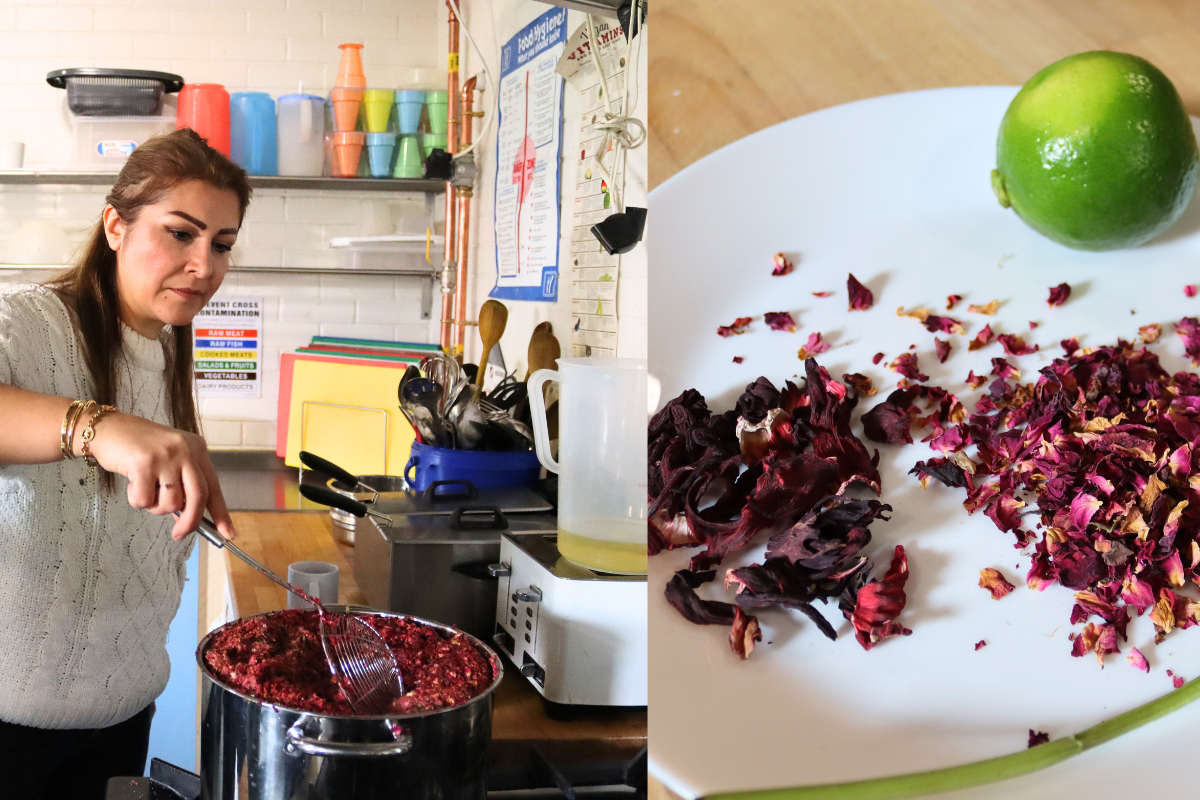 Making rose cordial